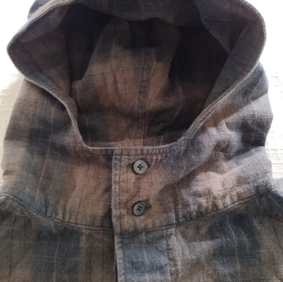 Comune Jacket Shacket Plaid Skater Grunge hooded XL Multicolor - Picture 4 of 11